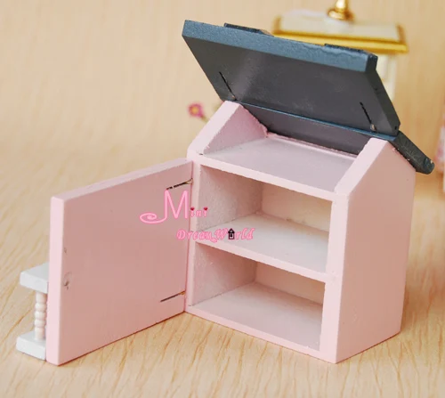 1/12 кукольный домик миниатюрная детская игрушка Розовый кукольный домик OT51 для кукол игрушка детский подарок ролевые игрушки