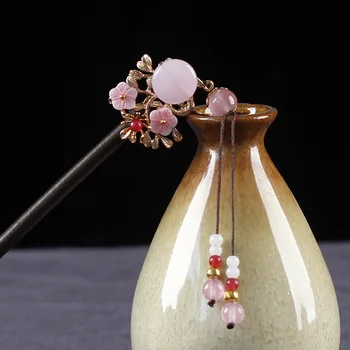 

Vintage Handmade Tassels Chinese Wood Hair Sticks For Women Ethnic Hair Pins Hair Ornaments Fashion Hair Jewelry Accessories