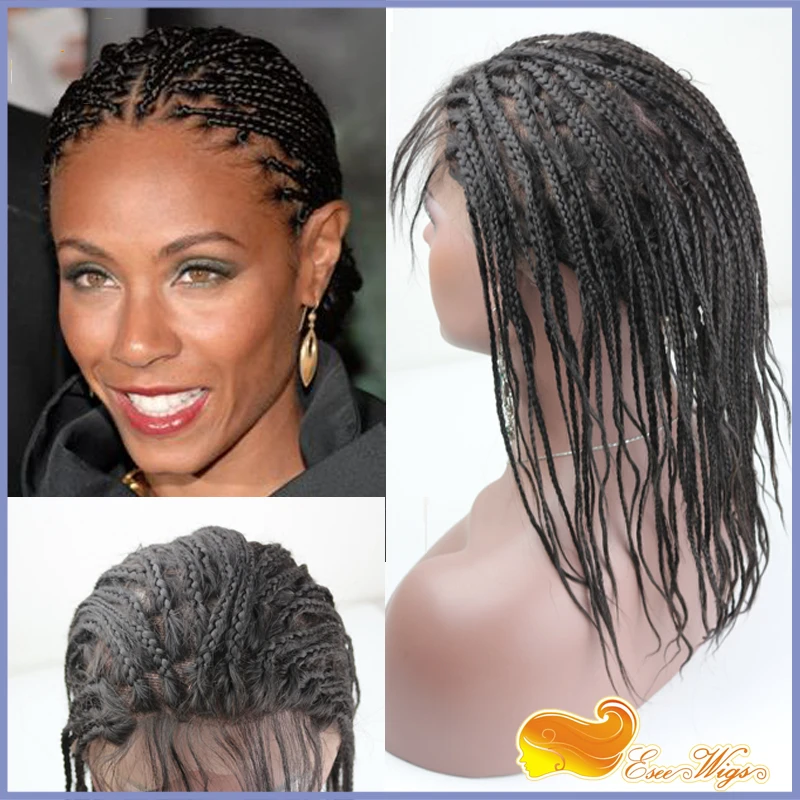 braided lace wigs 100% human hair lace front or full lace braided wigs for black women in stock ... braided lace wigs 100% human hair lace front or full lace braided wigs for black women in stock ...
