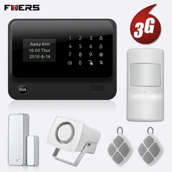 

FUERS Wireless 3G G90B GSM WIFI Security Alarm System IOS Android APP Control Home Security Smart House Can Store six Alarm Call