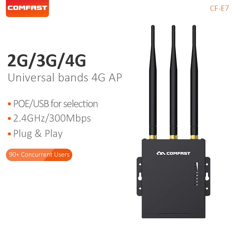 Comfast высокой-Скорость наружных AP 2,4G 4G LTE Беспроводной точка доступа, маршрутизатор Wi-Fi Plug and Play Водонепроницаемый Беспроводной точка доступа