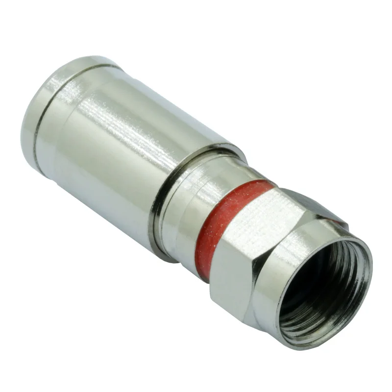 1 шт. компрессионный F разъем RG6 TV RF коаксиальный O Ring Coax провод разъем|Соединители|