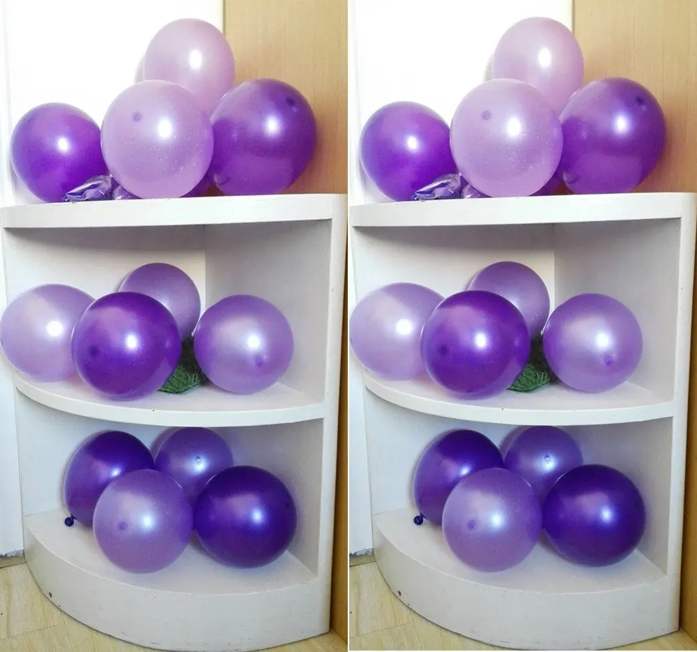 100 ct латексные воздушные шары 10 &quotсмешанные фиолетовые и светло гелиевые для