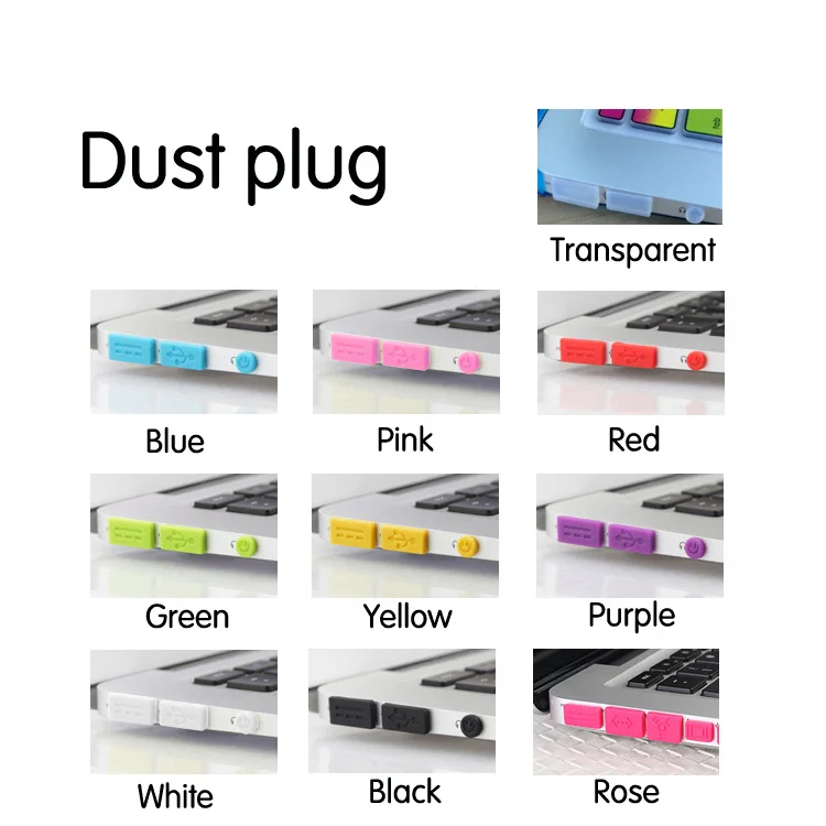 2 шт. силиконовые данных порты и разъёмы пыле для Apple Macbook air 1" retina/pro 13" 1" клавиатура вилки фиксаторы крышка комплект