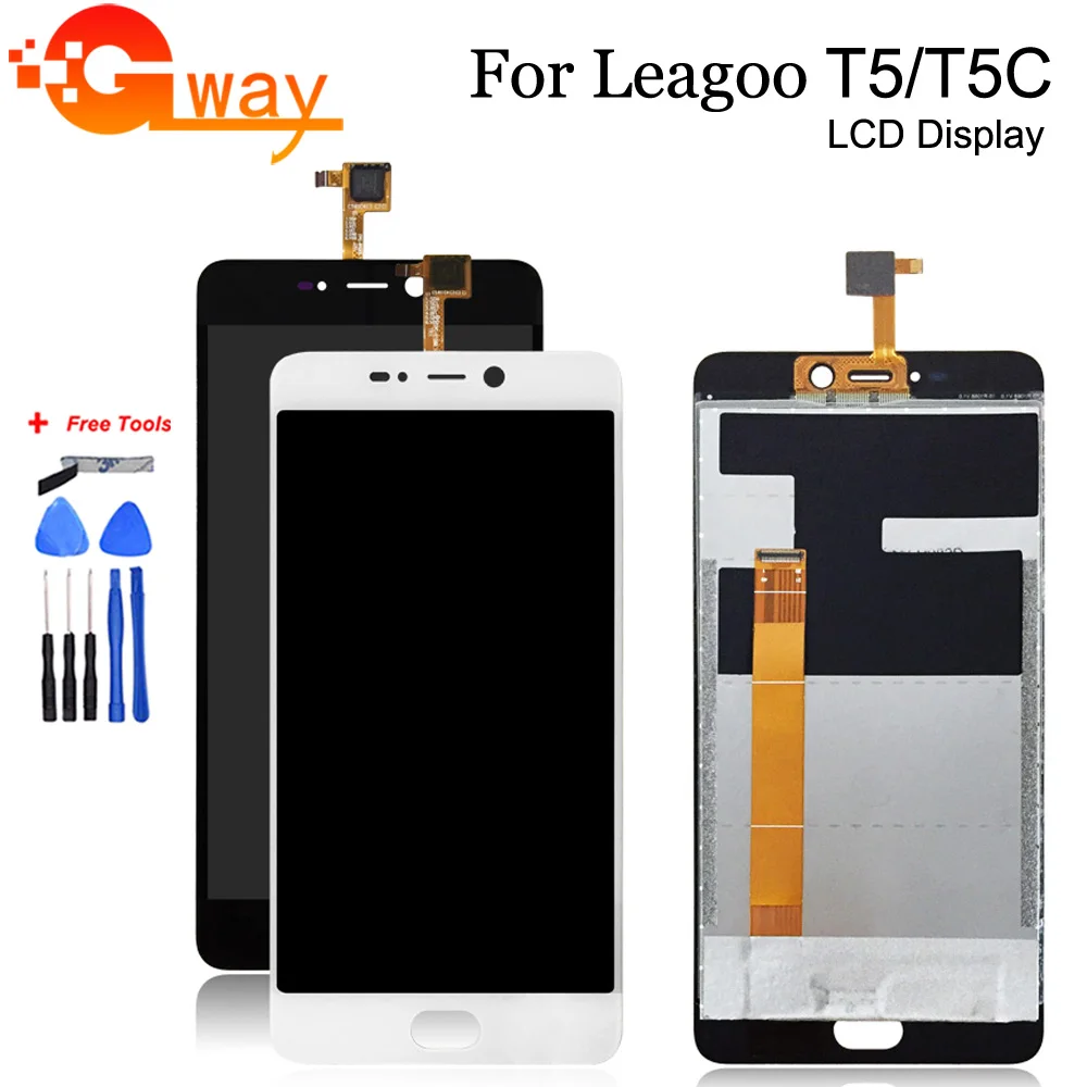 Скидка Для 5,5 дюймов для Leagoo T5 ЖК дисплей и сенсорный экран дигитайзер сборка Замена для Leagoo T5C + Бесплатные инструменты