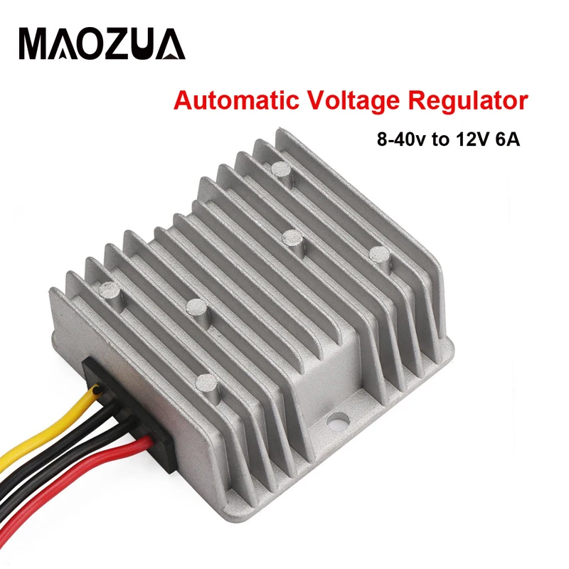 

Universal Auto DC 8V~40V To 12V Step Down Converter Regulator 6A 72W Car Power Inverter Adapter Input for Car Vehicle Boat Truck