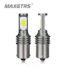 2x1156 светодиодный лампы BA15S BAY15D 1157 W21W 7440 7443 P21W S25 Canbus 6000K обратный светильник Резервное копирование задний фонарь поворота тормозной сигнал светильник