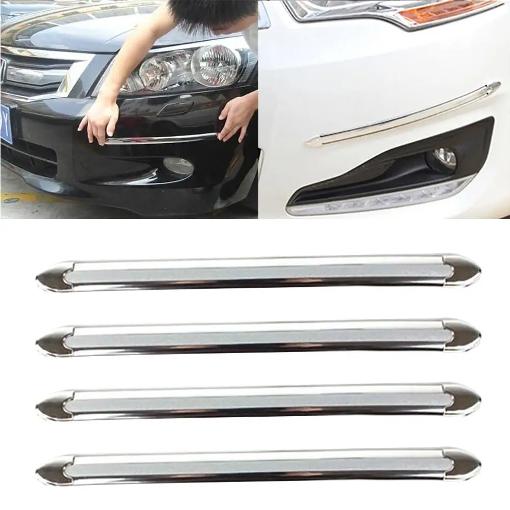 

4Pcs Universal Flexible Anti--collision Car Bumper Strip Crash Anti-rub Protector