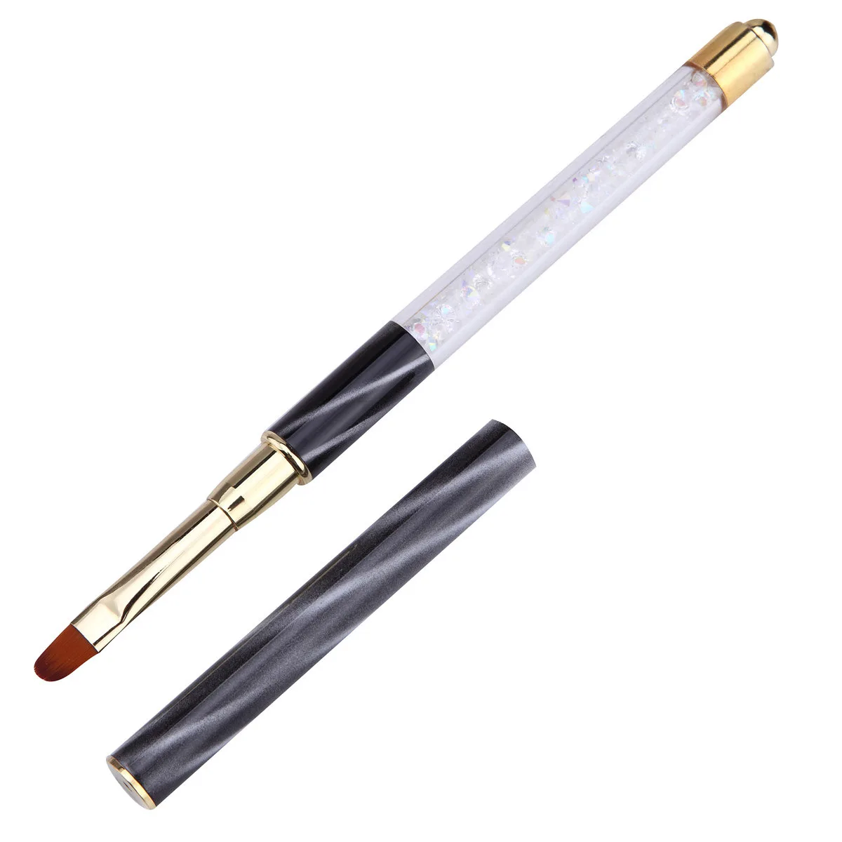 1 шт. инструменты для ногтей кисть для ногтей нанесение пунктира ручка дизайн ногтей, ручка с кисточкой гель щетки для полировки карандаши окраска гелем ручка - Цвет: Светло-желтый