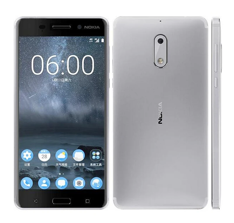 Nokia 6 разблокированный Android мобильный телефон 4G LTE gsm 5,5 ''16MP wifi gps Восьмиядерный 3 Гб ram 32 Гб rom дропшиппинг