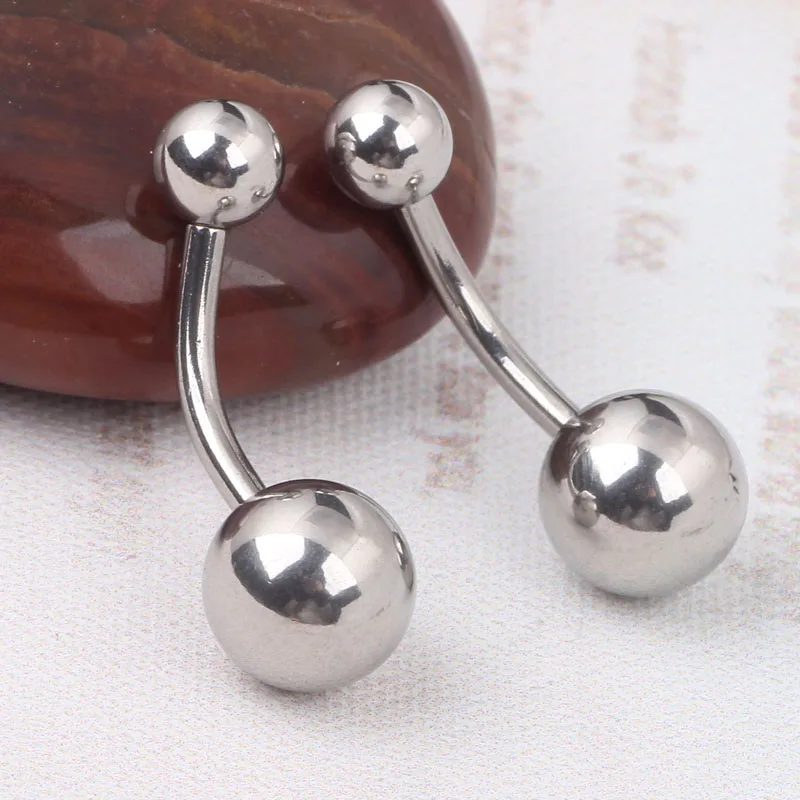 Buy Silver Plated Surgical Steel Belly Navel Ring
