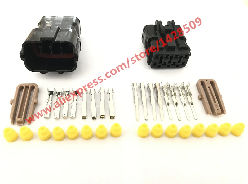 KET 5 Sets Kit 8 Pin MG640341 MG610339 Female Male Waterproof Electrical Wire Connector Plug