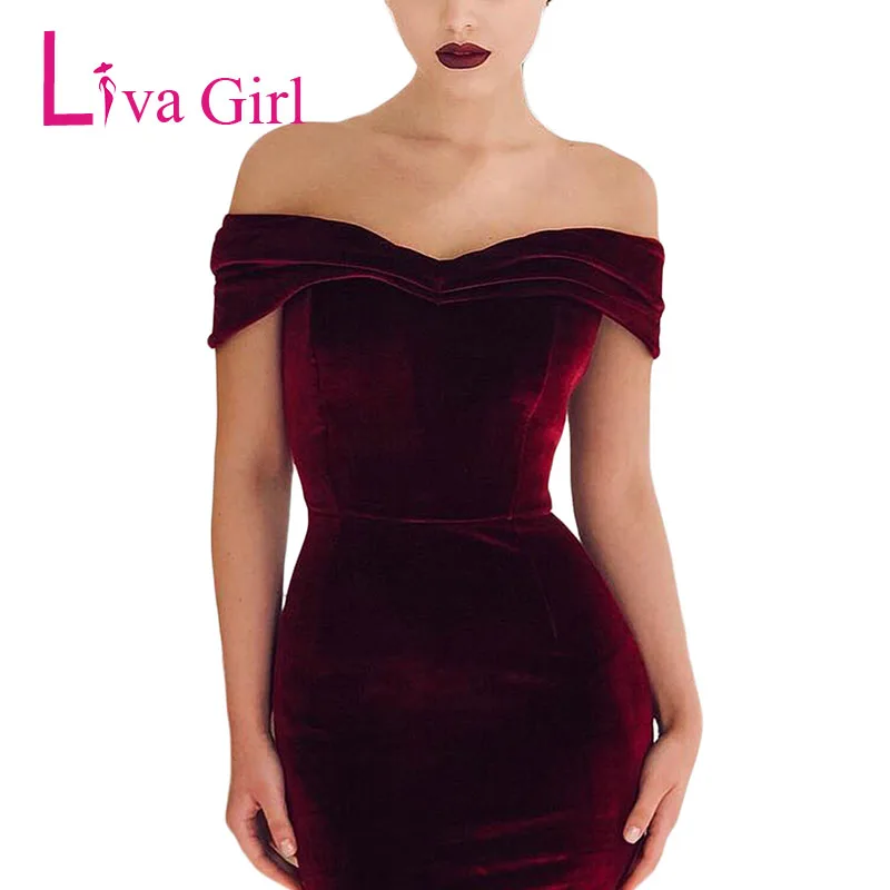 Wine-Red-Off-Shoulder-Ruched-Velvet-Party-Dress-LC610980-3-2