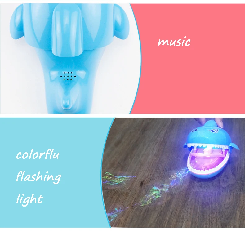 2018 Kids Soap Water Blowing Bubbles Gun Animal Shark Automatic Bubble Blower Machine Toy Outdoor Toys Summer Gifts for Children