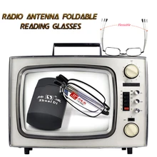 [SHUAIDI радио антенна очки] Складная рамка растягивающиеся ноги стиль Жесткий сплав очки для чтения+ 1+ 1,5+ 2+ 2,5+ 3+ 3,5+ 4