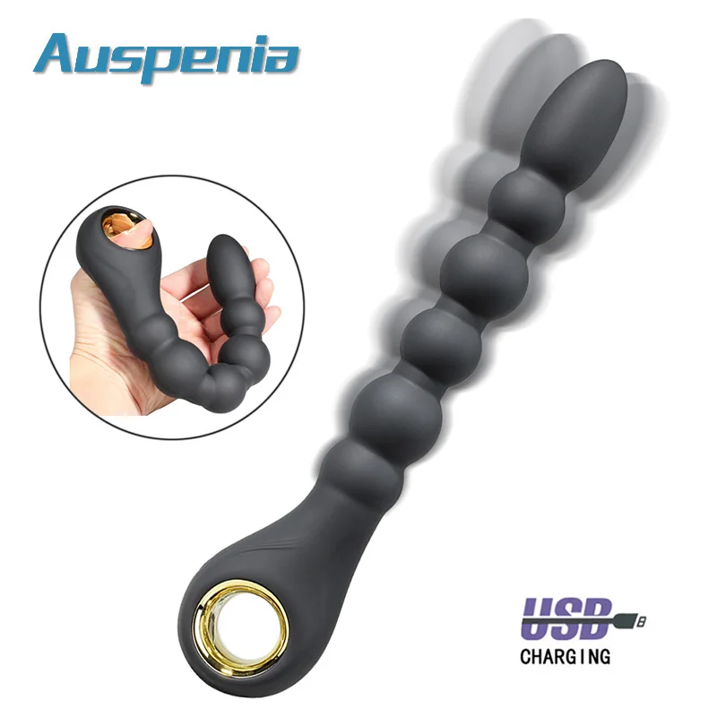 Silicone Long Anal Balls Vibrator Unisex Adult Novelty Sex Toys Vibrating Butt Plug 9 Speeds Double Motors Prostate Massager | Красота и