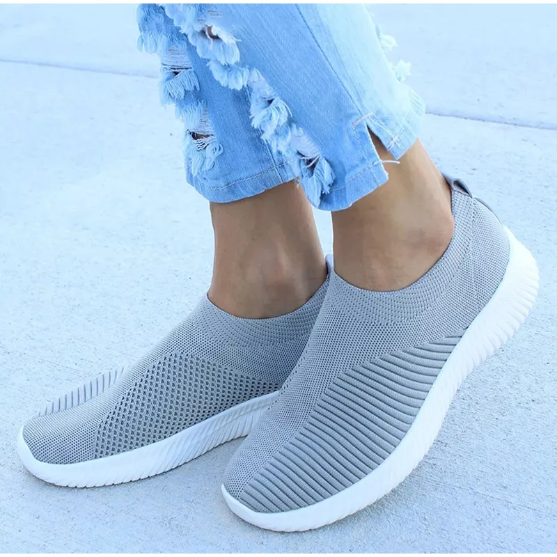 2019 New Women Running Shoes Sneakers Knit Sock Sport shoes Athletic Breathable Trainers slip on basket femme black zapatillas