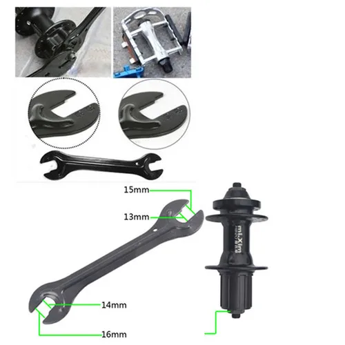 1pcs Carbon Steel Bike Cycle Head Open End Axle Hub Cone Wrench Spanner