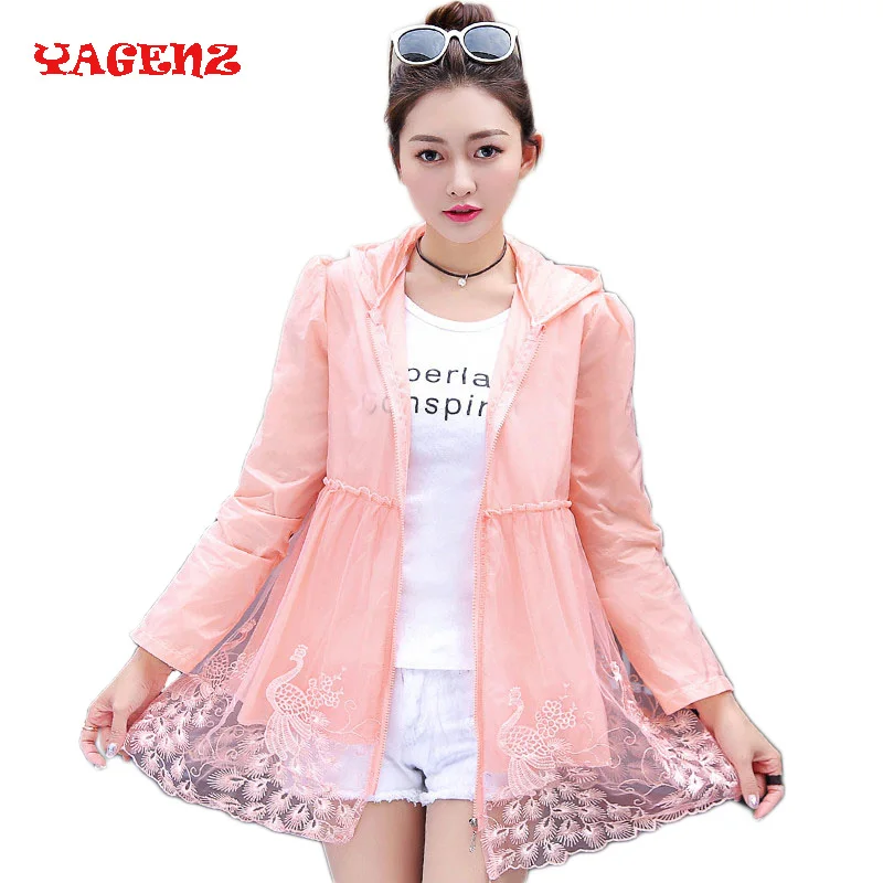 

2019 Spring new women's cardigan long style hollow lace sweater cardigan coat female womens thin coat air-conditioned shirt