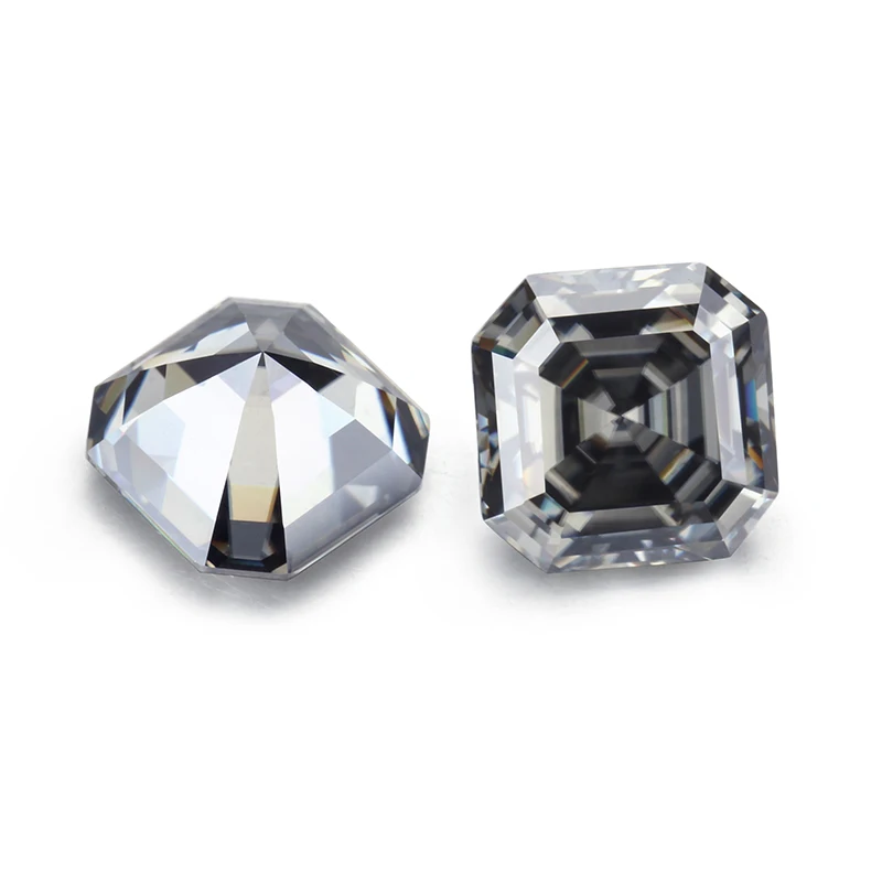 Syn. gemstones серый цвет 7x7 мм асшер Муассанит в огранке Свободный Камень для