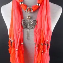 2013 Горячая Распродажа шарф кулон ювелирные украшения ожерелье Женские Симпатичные с кристаллами круг шарфы с ювелирными изделиями Mix