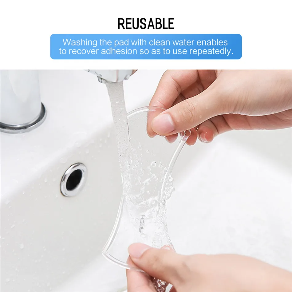 ROCK Mobile Phone Holder Universal for Phone Tablet Car Phone Holder Strong Adsorption Wall Desk Stickr Paste Stand Holder07