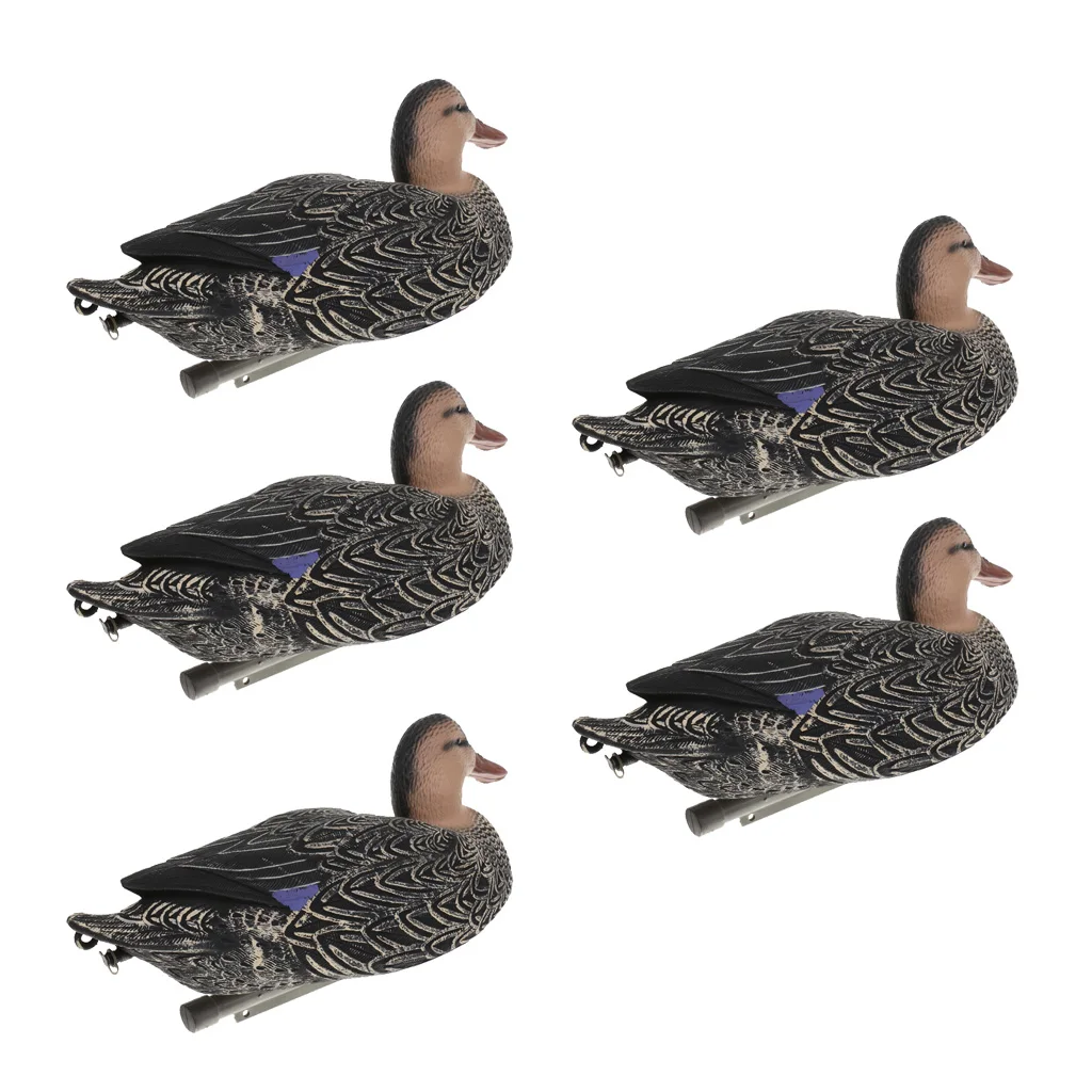 Set of 5 Mallard Duck Decoy Hunting Decoys Hunter Greenhand Gear Garden Yard Decorative Lawn Ornaments Floating Duck Decoy