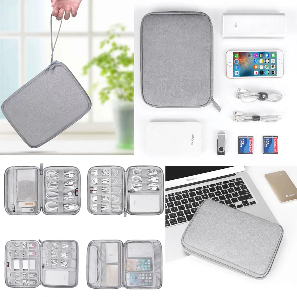 

Waterproof Travel Storage Bag Electronics USB Charger Case Data Cable Organizer