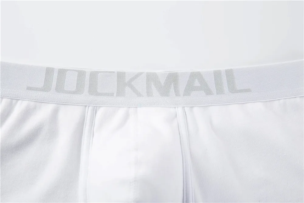 JOCKMAIL, фирменное хлопковое сексуальное мужское нижнее белье, мужские боксеры, одноцветные, черные, белые, серые, с низкой талией, u-выпуклые, спортивные, удобные штаны, мужские боксеры