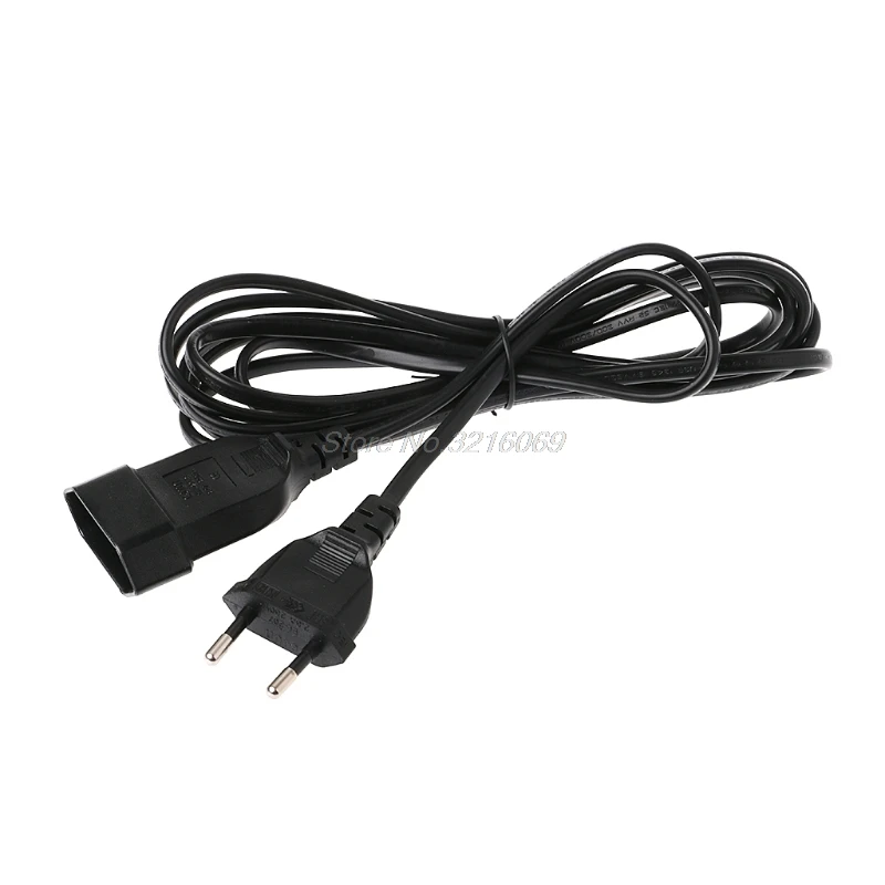 

European EU 2 Prong VDE Male to Female Power Extension Cable For PC PDU UPS 3M Aug28 Drop Ship