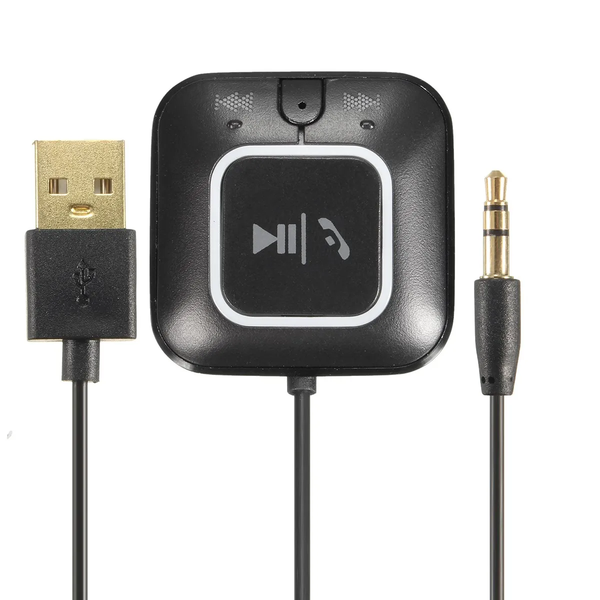 New LED NFC Wireless Audio Bluetooth Adapter Receiver Home Car AUX Stereo Handsfree Receiver
