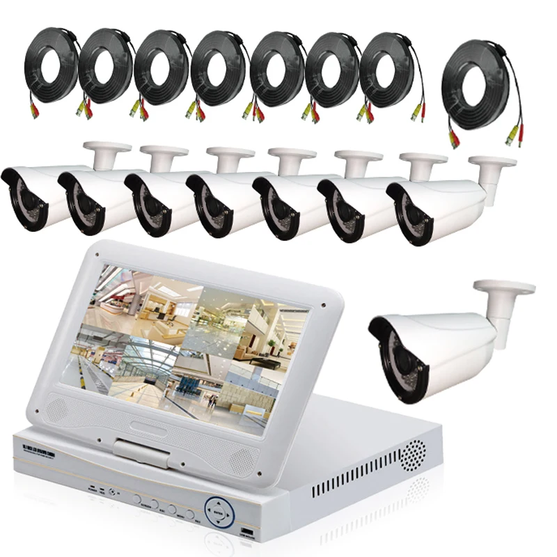 8CH CCTV System 720P DVR 8PCS 1000TVL IR Weatherproof Outdoor Video Surveillance Home Security Camera System 8CH DVR Kit