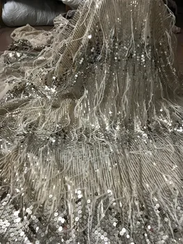

Hot Sale African Net Lace Fabric with glued glitter Jolin-5623 newest Embroidery Tulle French Lace Nigerian Lace