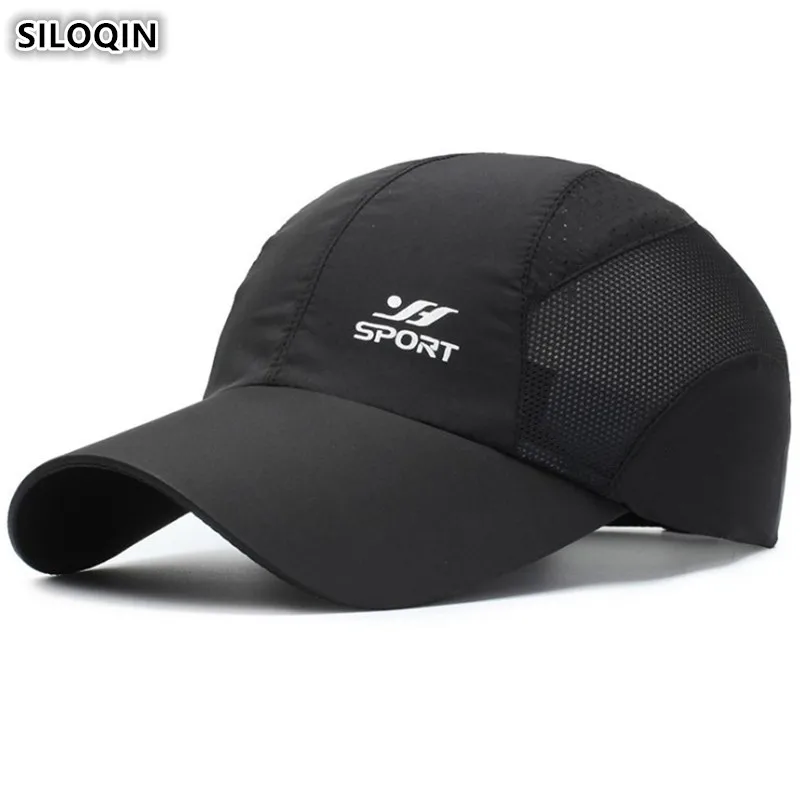 SILOQIN Snapback кепка мужская сетчатая Кепка дышащие бейсболки регулируемый размер женские модные вентиляционные шапки с вырезами для хвостов сетчатый головной убор
