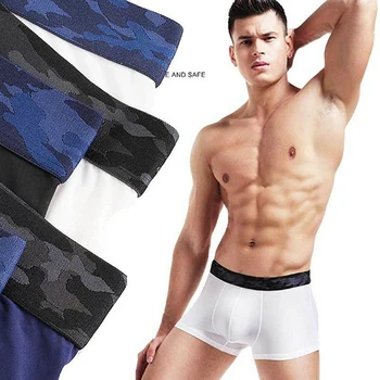

Dry Quick Boxer Shorts Breathable Trunks Underwear Sexy Mens Ice Silk