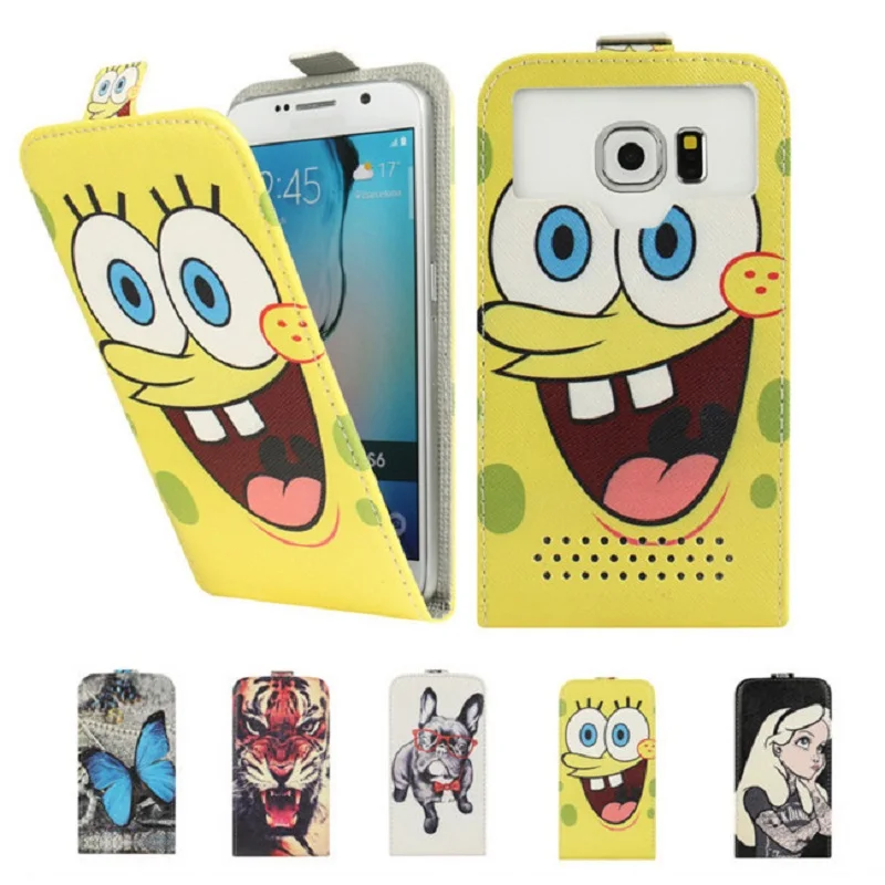 DNS S4503 Case мода Мультфильм Печатных Флип PU Кожаный Телефон Случаях для S4503Q Резинка