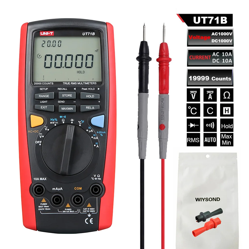 M139 UNI T UT71B Digital Multimeter With USB Interface Frequency Tester