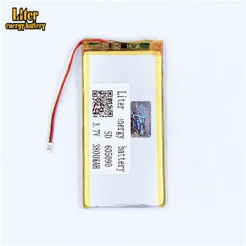 

1.0MM 3pin connector 3.7V 3800mah 605090 e-books GPS PDA lipo lithium polymer battery li ion battery
