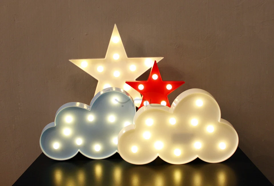 3D Рождественский Декор светодиодный ночной Светильник дерево Фламинго кактус Ангел Звезда облако любви Единорог сказочная настольная лампа детский ночной Светильник Лам