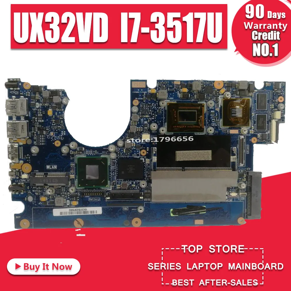 Материнская плата ноутбука UX32VD SSD Core I7 3517 CPU с 60 NP0MB1N00 A11 материнская 100%