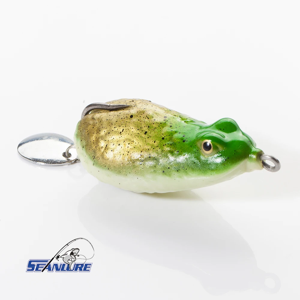 

Seanlure Fishing Lure Soft Frog 1 Piece Shimmer Toad with blade 6cm 14g Fishing Tackle