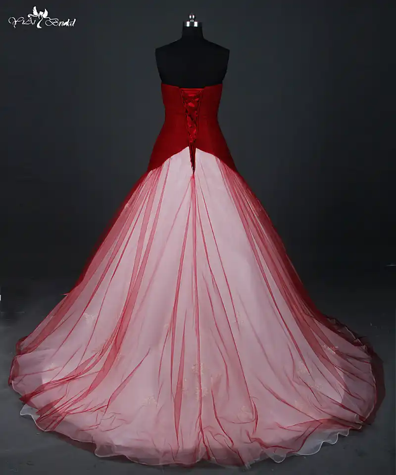 Detail Feedback Questions About Rsw884 Red Wedding Dress Ball Gown