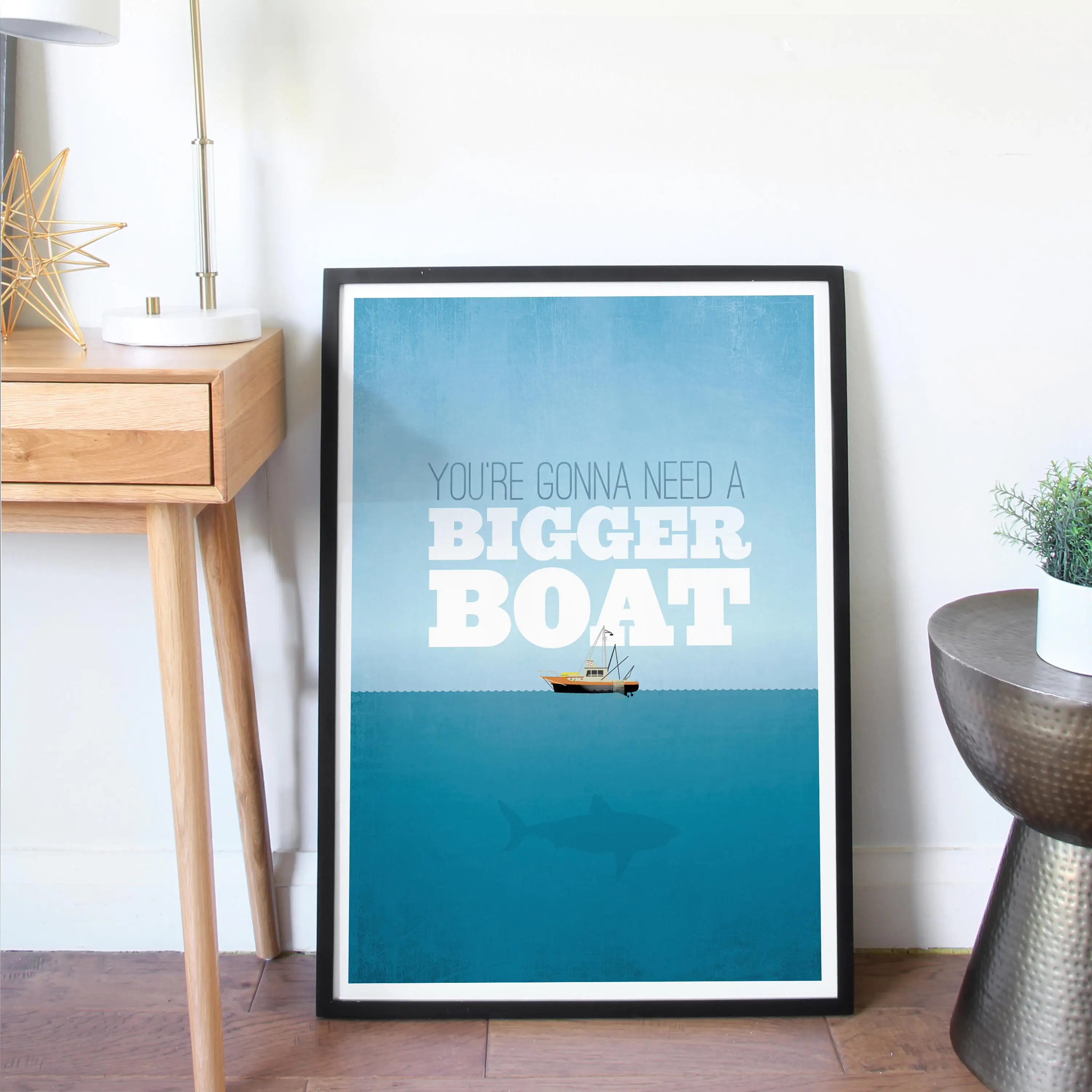 Jaws - Classic Movie Print Wall Poster Hot Canvas | Дом и сад