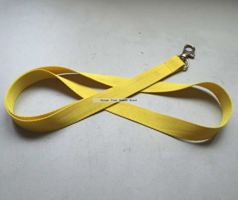 

5pcs/lot Blank polyester Yellow Neck strap lanyard for ID card Cell Phone Lanyard Neck Strap 0.7mm thick with/Lobster Clasp
