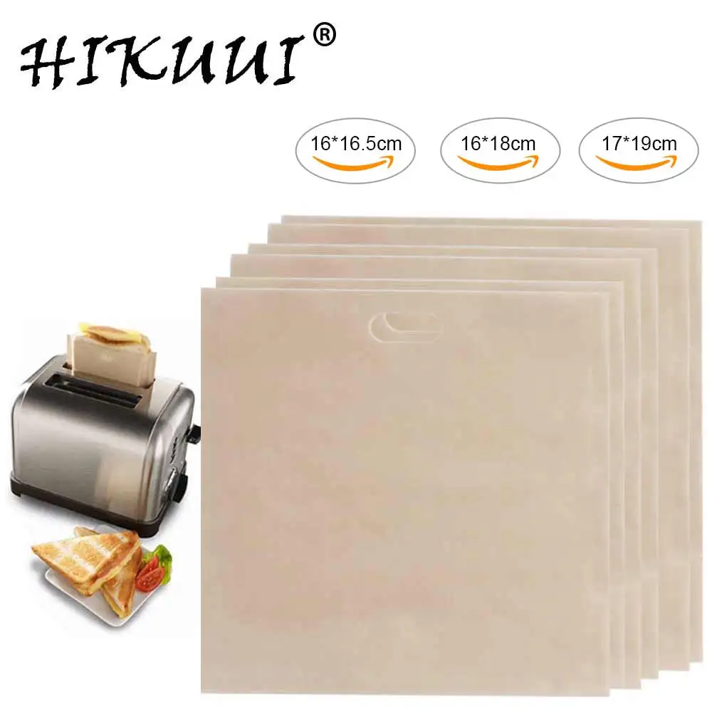 

3 size 6pcs / set Reusable Toaster Bags for Grilled Cheese Sandwiches Made Easy Reusable Non-stick Baked Toast Bread Bags