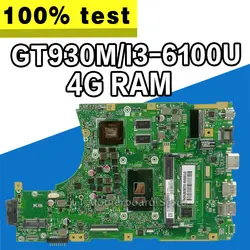 X456UF материнская плата для ASUS X456U X456UJ X456UQ X456UB A456U Материнская плата ноутбука X456UJ плата 4G RAm/I3-6100U