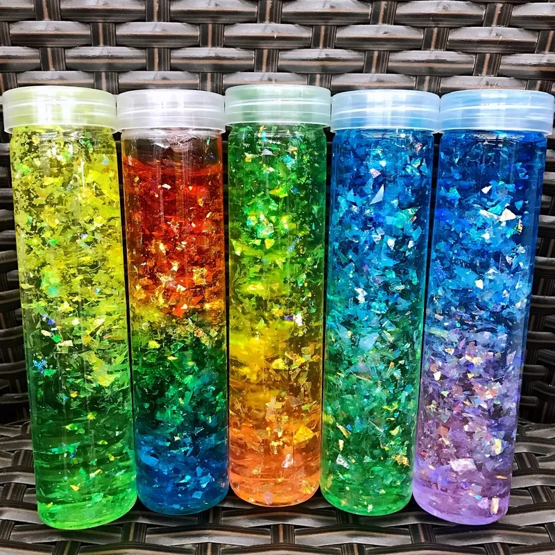 

1pcs Light Plasticine Rainbow Starry Sequins Colorful Pudding Crystal Mud Slime Pearl Polymer Clay 2019 Toys for Children