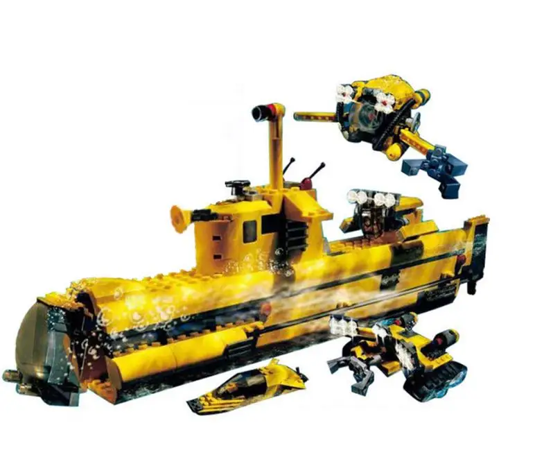 

New Ocean Science survey Odyssey Yellow Submarine Building Blocks DIY Bricks Toys Gift For Children Dream Compatible LEPIN