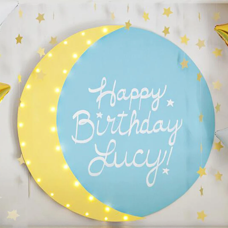 2m Right Gold Silver Star Party Decoration Wedding Party Banner Children Room Decor Paper