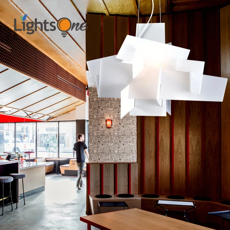

modern minimalist restaurant pendant lamp living room dining room bar wavy acrylic stacking airscrew decorative pendant light